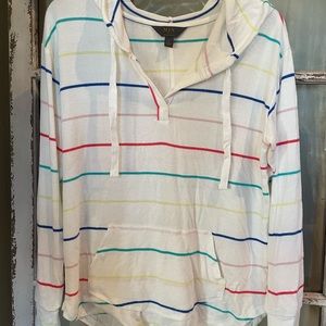 MIX by 41THAWHORN Colorful Striped Hoodie